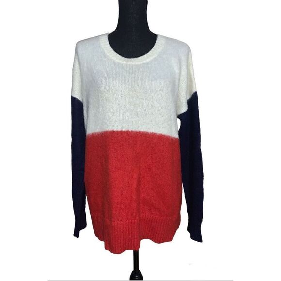 Madewell Colorblock Wool Blend Sweater - Picture 1 of 6